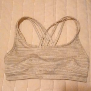 Levis + Athleta Grey Fully Focused Braided Sports Bra | XS